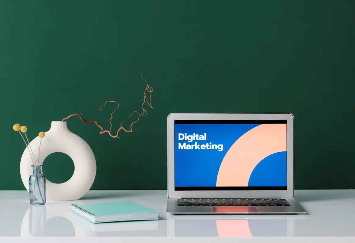 Monthly digital marketing reporting for Canadian clients Marketing performance review on a laptop at the Wide Ripples office
