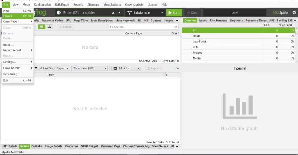 Saving and Reopening Crawls in screaming frog seo