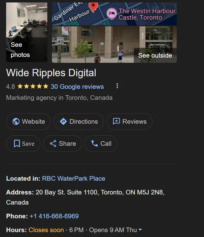 wideripples local business profile