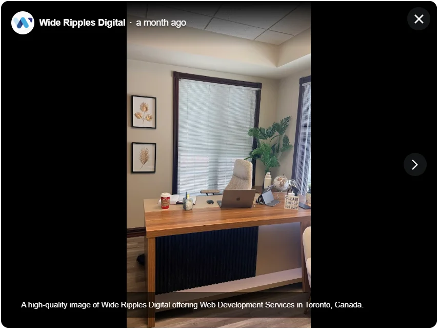 wideripples high quality image uploaded on Google my business profile