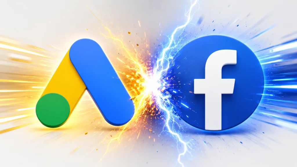 visual represntation of facebook ads vs meta ads