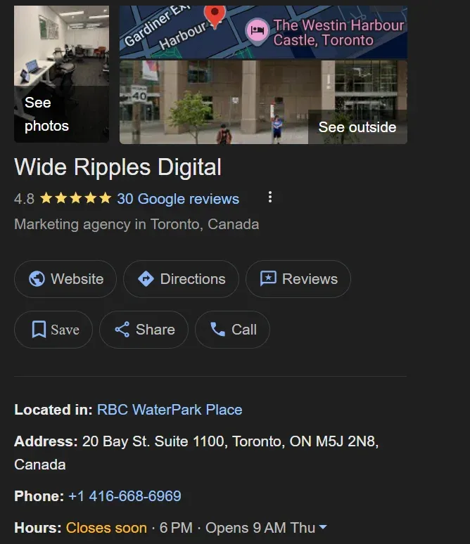 wideripples local business profile
